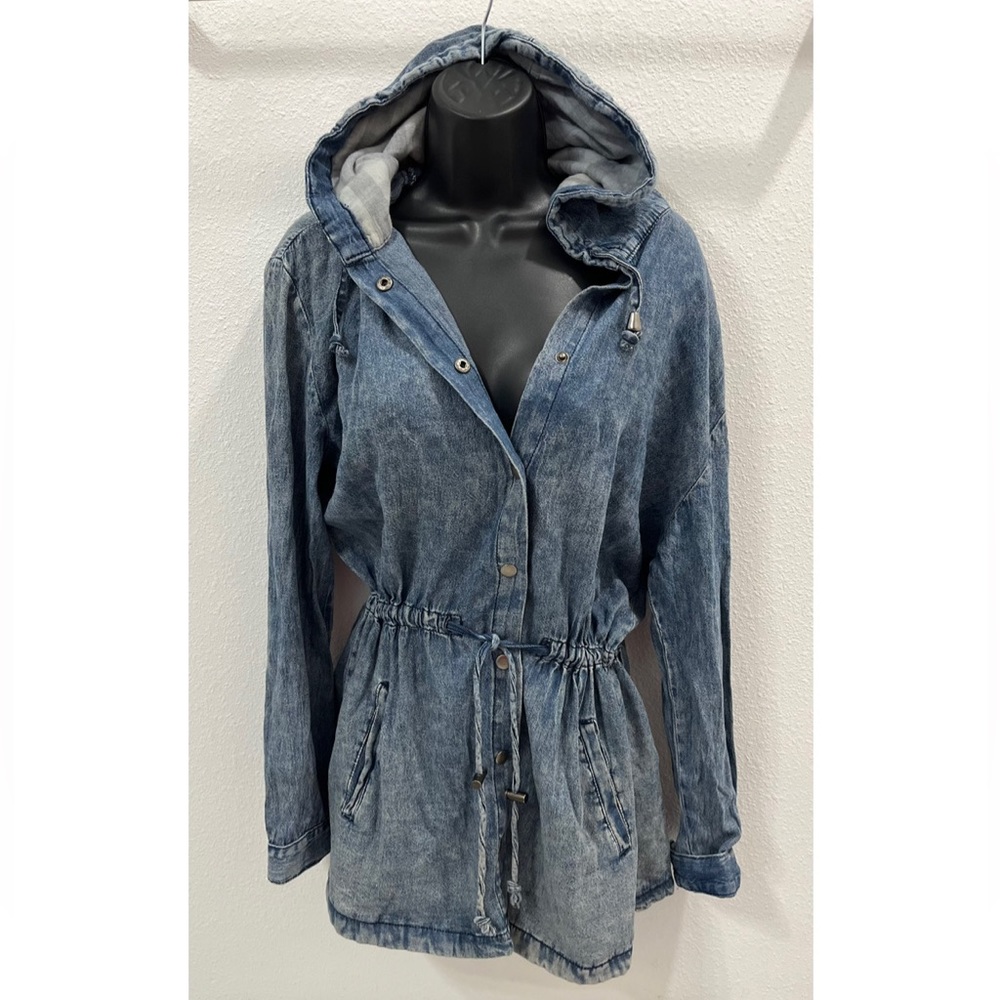 One Way Denim Button Up Dress Women Size 6